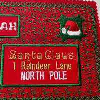 Letter to Santa Post Card Embroidery Design, In the Hoop Gift Card Holder