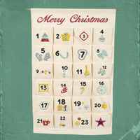 Christmas Advent Calendar Embroidery Design, Quick Stitch, Advent machine embroidery design