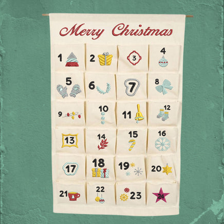Christmas Advent Calendar Embroidery Design, Quick Stitch, Advent machine embroidery design