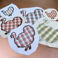 Plaid Turkey Thanksgiving Machine Embroidery Design, 3 sizes, Turkey embroidery design, 4x4 Hoop, 5x7 Hoop