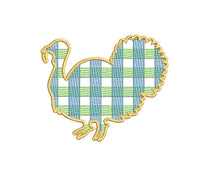Plaid Turkey Thanksgiving Machine Embroidery Design, 3 sizes, Turkey embroidery design, 4x4 Hoop, 5x7 Hoop