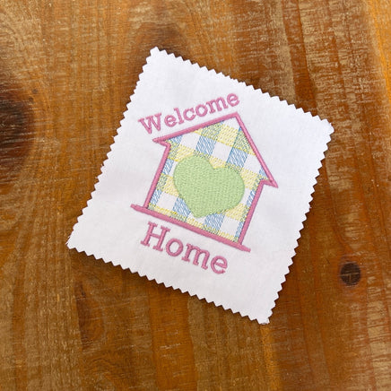 New Home Machine Embroidery Design, 2 Sizes, Welcome Home Embroidery Design
