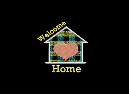 New Home Machine Embroidery Design, 2 Sizes, Welcome Home Embroidery Design