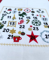 Christmas Advent Calendar Embroidery Design, Quick Stitch, Advent machine embroidery design