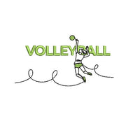 Volleyball Embroidery Machine Design, 4x4 hoop, Volleyball towel embroidery - sproutembroiderydesigns