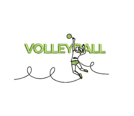 Volleyball Embroidery Machine Design, 4x4 hoop, Volleyball towel embroidery - sproutembroiderydesigns