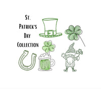 St. Patrick's Day Machine Embroidery Design Collection, 4 Designs, Clover design, beer embroidery, Leprechaun embroidery design