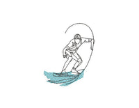 Surfer Machine Embroidery Design, 2 sizes, surfing embroidery design, surf embroidery design, surfer embroidery design, surfing pattern