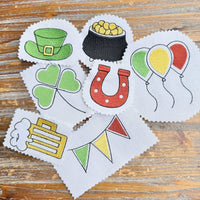 St. Patrick's Day Machine Embroidery Design Collection, 7 Designs, Clover design, beer embroidery, horseshoe embroidery design