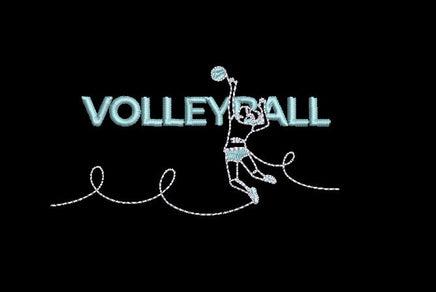 Volleyball Embroidery Machine Design, 4x4 hoop, Volleyball towel embroidery - sproutembroiderydesigns