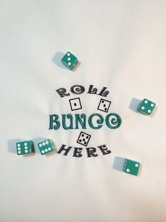 Bunco Machine Embroidery Design - Dice Pad embroidery, Bunco Embroidery design, Bunco design, bunco pattern, dice embroidery design - sproutembroiderydesigns