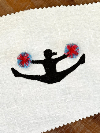 Cheerleading Machine Embroidery Design, Fringe Cheerleader embroidery - sproutembroiderydesigns