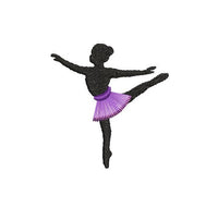 Fringe Tutu Ballerina Machine Embroidery Design, Fringe Ballet embroidery design, 4x4 hoop, Dance Bag Embroidery, Fluffy tutu design