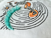 Fluffy Fringe Skeleton Surfer Machine Embroidery Design, Skeleton embroidery design, surf embroidery design