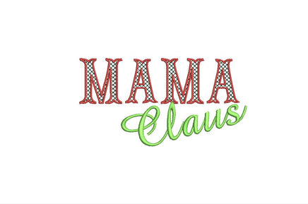 Mama Claus Embroidery Design, Turn your logo into an embroidery design - sproutembroiderydesigns