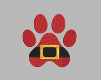 Santa Paw Dog Machine Embroidery Design - sproutembroiderydesigns