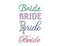 Bride Machine Embroidery Designs, 4 Fonts, wedding embroidery, wedding design, bride embroidery design, wedding pattern