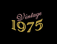Vintage 1975 Machine Embroidery Design, 50th birthday embroidery design, year embroidery design, 4x4 and 5x7 hoops - sproutembroiderydesigns
