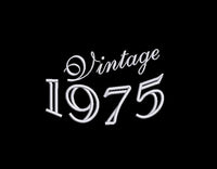 Vintage 1975 Machine Embroidery Design, 50th birthday embroidery design, 4x4 and 5x7 hoops