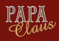 Papa Claus Embroidery Design, 3 sizes, Dad Christmas embroidery design, 4x4 and 5x7 hoop,
