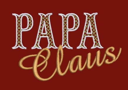 Papa Claus Embroidery Design, 3 sizes, Dad Christmas embroidery design, 4x4 and 5x7 hoop,