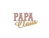Papa Claus Embroidery Design, 3 sizes, Dad Christmas embroidery design, 4x4 and 5x7 hoop,