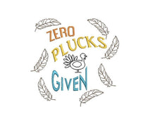 Zero Plucks Given Machine Embroidery Design - sproutembroiderydesigns