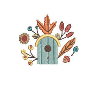 Birdhouse Embroidery Design, Set of 6, Birdhouse Machine Embroidery Design, 4x4 hoop, Birdwatcher embroidery design - sproutembroiderydesigns