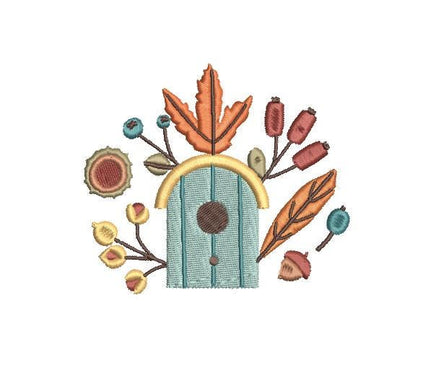 Birdhouse Embroidery Design, Set of 6, Birdhouse Machine Embroidery Design, 4x4 hoop, Birdwatcher embroidery design - sproutembroiderydesigns