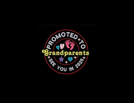 Promoted to Grandparents Machine Embroidery Design - sproutembroiderydesigns