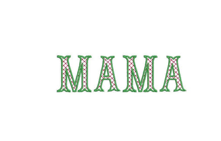 Mama Plaid Machine Embroidery Design, 4 sizes, New Mom embroidery design, Mom embroidery design, baby announcement