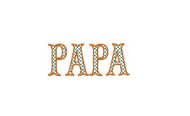 Papa Plaid Machine Embroidery Design, New Dad (4 Sizes)