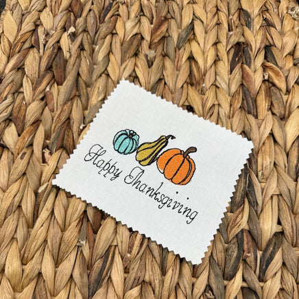 Happy Thanksgiving Machine Embroidery Design - sproutembroiderydesigns