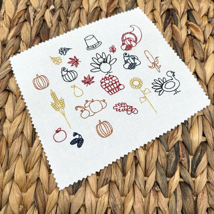 Bundle of Thanksgiving Machine Embroidery Design, 19 designs - sproutembroiderydesigns