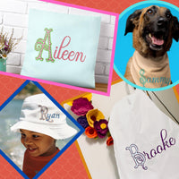 Custom Name Embroidery Design, Name digitized for embroidery, name digitizing