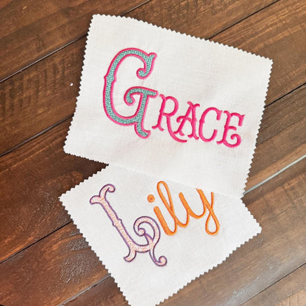 Custom Name Embroidery Design, Name digitized for embroidery, name digitizing