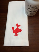 Rooster Silhouette Machine Embroidery Design with and without wording- rooster embroidery, kids, children, animals, farm, kitchen - sproutembroiderydesigns