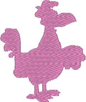 Rooster Silhouette Machine Embroidery Design with and without wording- rooster embroidery, kids, children, animals, farm, kitchen - sproutembroiderydesigns
