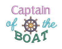 Captain of the Boat Hat Machine Embroidery Design, Hat embroidery design - sproutembroiderydesigns