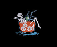 Drink Skeleton Machine Embroidery Design, halloween embroidery design - sproutembroiderydesigns