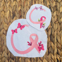 Garden Cancer Ribbon Machine Embroidery Design, Breast Cancer Embroidery Design - sproutembroiderydesigns