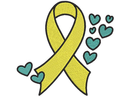 Heart Burst Cancer Ribbon Machine Embroidery Design - sproutembroiderydesigns