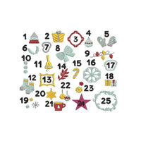 Christmas Advent Calendar Embroidery Design, Quick Stitch, Advent machine embroidery design