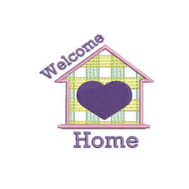 New Home Machine Embroidery Design, 2 Sizes, Welcome Home Embroidery Design - sproutembroiderydesigns