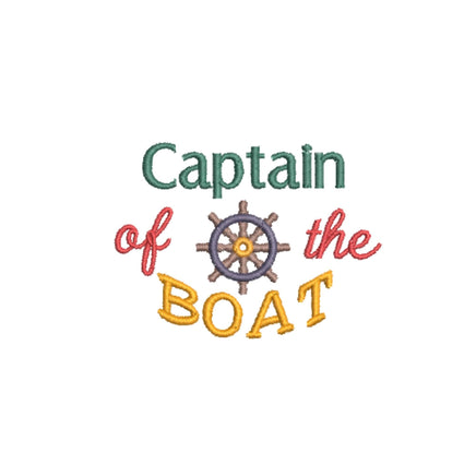 Captain of the Boat Hat Machine Embroidery Design - sproutembroiderydesigns