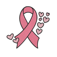 Heart Burst Cancer Ribbon Machine Embroidery Design, Breast Cancer Embroidery Design - sproutembroiderydesigns