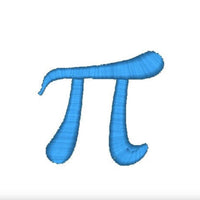 Mini Small Pi Machine Embroidery Design, pi embroidery design, math teacher machine embroidery design, pi design