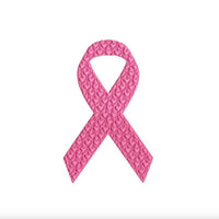 Pink Heart-Filled Embossed Cancer Ribbon Embroidery Machine Embroidery Design, breast cancer embroidery design, heart ribbon
