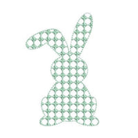 Dot Bunny Machine Embroidery Design, 2 Sizes, Easter Bunny Silhouette Embroidery Design, 4x4 hoop, 5x7 hoop, quick stitch