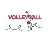 Volleyball Embroidery Machine Design, 4x4 hoop, Volleyball towel embroidery - sproutembroiderydesigns